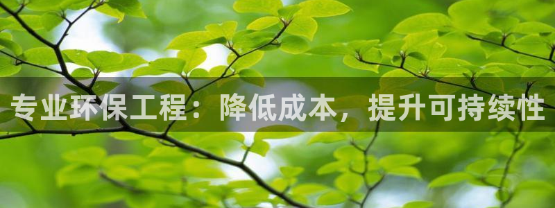 彩名堂计划软件下载：专业环保工程：降低成本，提升可持续性