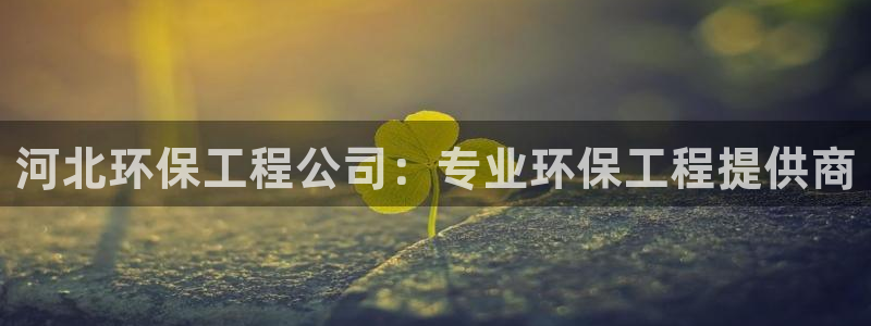 彩名堂计划真的准吗：河北环保工程公司