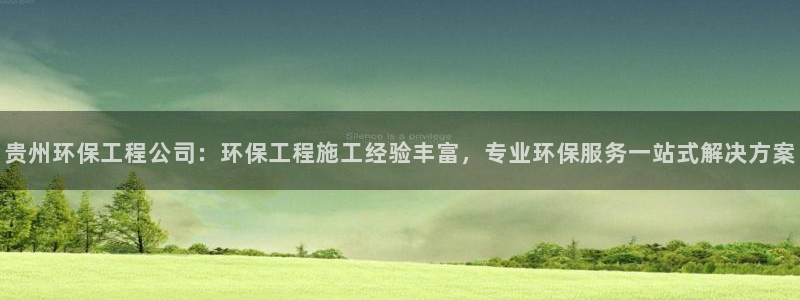 彩名堂计划官方客服：贵州环保工程公司：环保工程施工经验丰富，